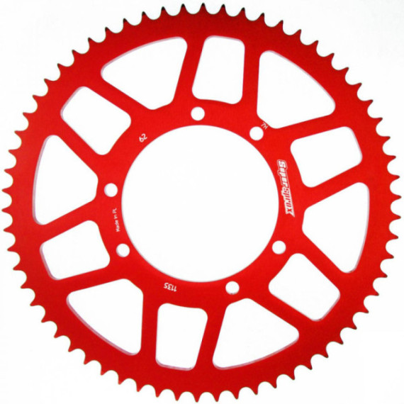 Supersprox Rear Sprocket, Red, 62 teeth (420), Ø100mm, Fantic 50cc 07-19