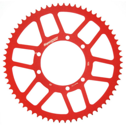 Supersprox Rear Sprocket, Red, 65 teeth (420), Ø100mm, Fantic 50cc 07-19