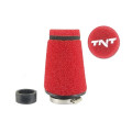 TNT Air filter, Speed, Red, Connection Ø 28/35mm,  (Ø 70 - 48mm x l. 100mm)