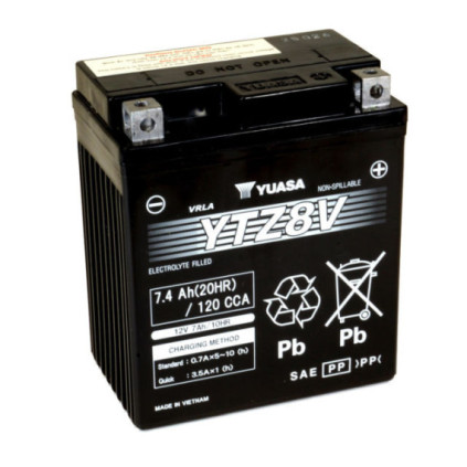 Yuasa Battery,YTZ8V (wc) factory activated (10)