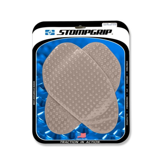 Stompgrip Universal Large Street Bike Tank Grips - Volcano : Clear