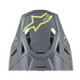 Alpinestars Visor S-M8 - RADIUM Cool Grey Yellow Fluo