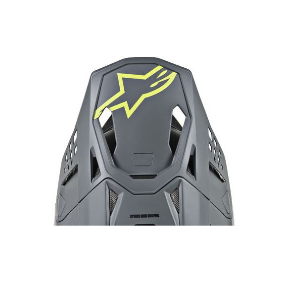 Alpinestars Visor S-M8 - RADIUM Cool Grey Yellow Fluo