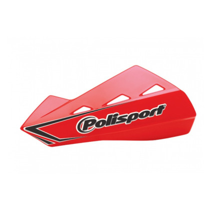 Polisport Qwest Handguards + Universal Plastic Mounting Kit Red CR04 (25)