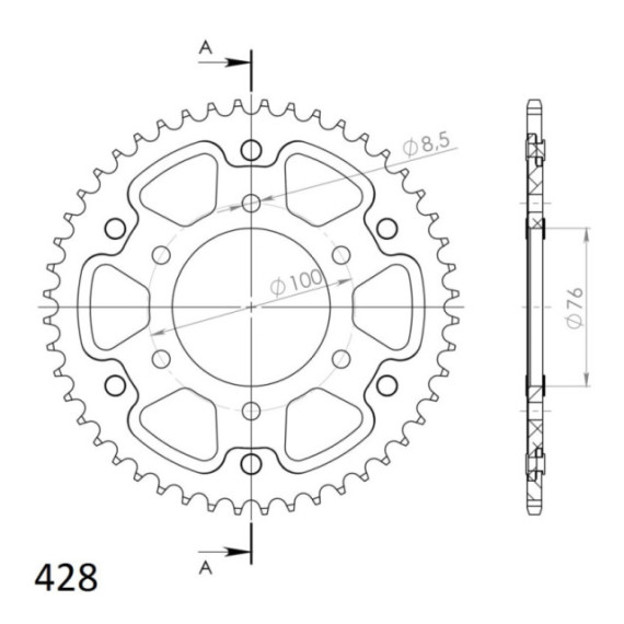 Supersprox Stealth Rear sprocket Blue  