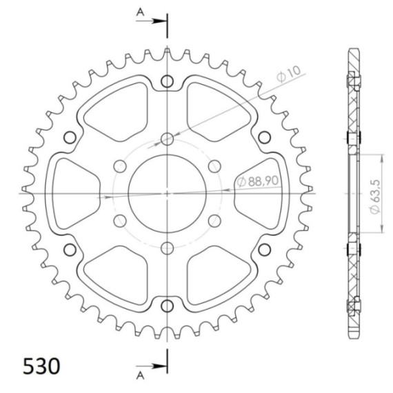 Supersprox Stealth Rear sprocket Gold 