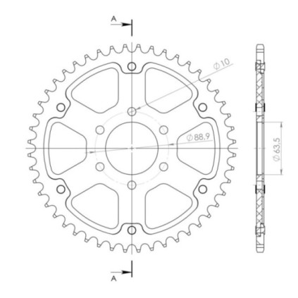 Supersprox Stealth Rear sprocket Gold 