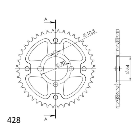 Supersprox Stealth Rear sprocket Gold 