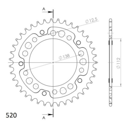 Supersprox Stealth Rear sprocket Black 