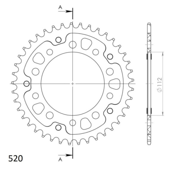 Supersprox Stealth Rear sprocket Black 