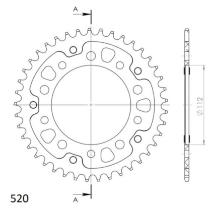 Supersprox Stealth Rear sprocket Red 