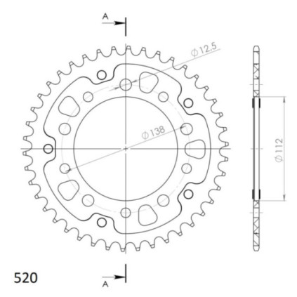 Supersprox Stealth Rear sprocket Blue  