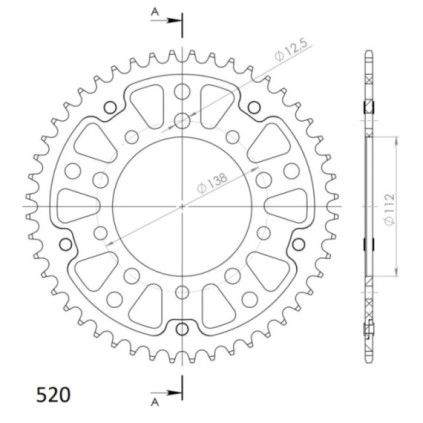 Supersprox Stealth Rear sprocket Red 