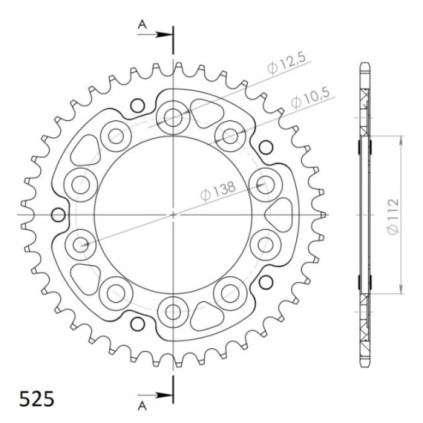 Supersprox Stealth Rear sprocket Black 