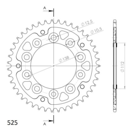 Supersprox Stealth Rear sprocket Red 