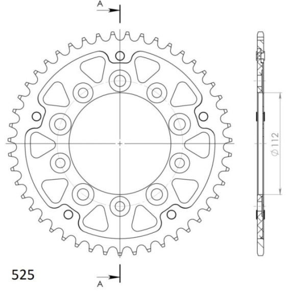 Supersprox Stealth Rear sprocket Red 