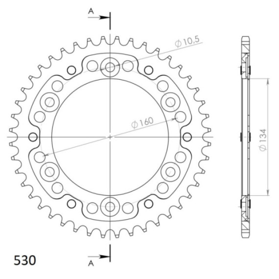 Supersprox Stealth Rear sprocket Orange 