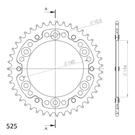 Supersprox Stealth Rear sprocket Red 