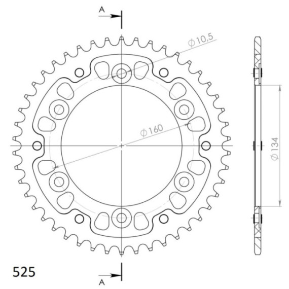 Supersprox Stealth Rear sprocket Black 