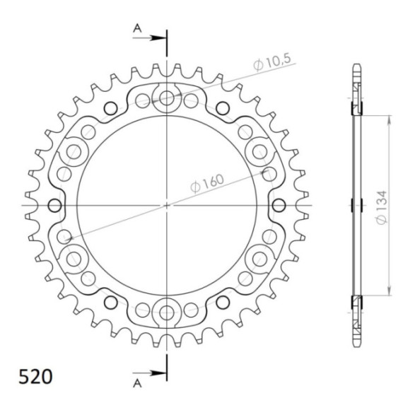 Supersprox Stealth Rear sprocket Black 