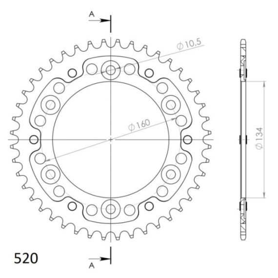 Supersprox Stealth Rear sprocket Black 