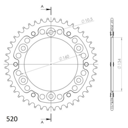 Supersprox Stealth Rear sprocket Red 