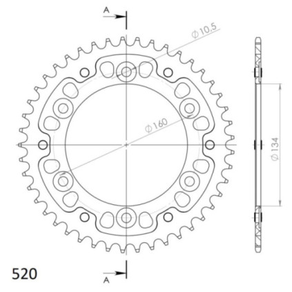 Supersprox Stealth Rear sprocket Black 