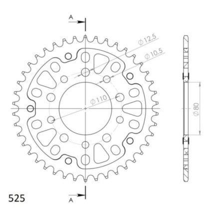 Supersprox Stealth Rear sprocket Black 