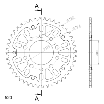 Supersprox Stealth Rear sprocket Black 