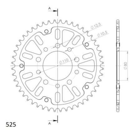 Supersprox Stealth Rear sprocket Blue  