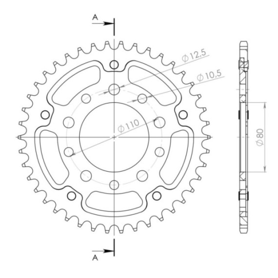 Supersprox Stealth Rear sprocket Gold 