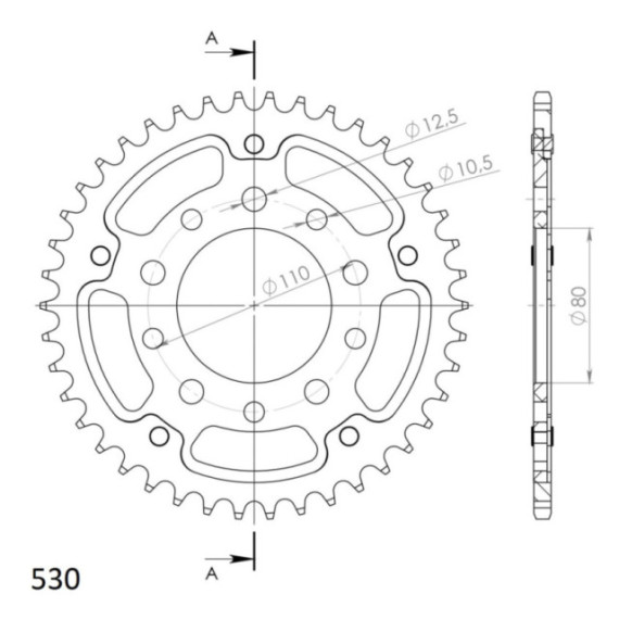 Supersprox Stealth Rear sprocket Gold 