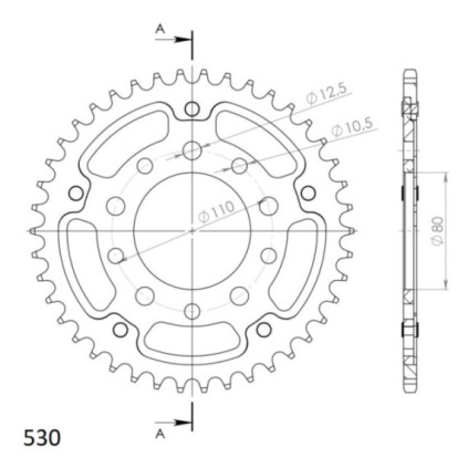 Supersprox Stealth Rear sprocket Gold 