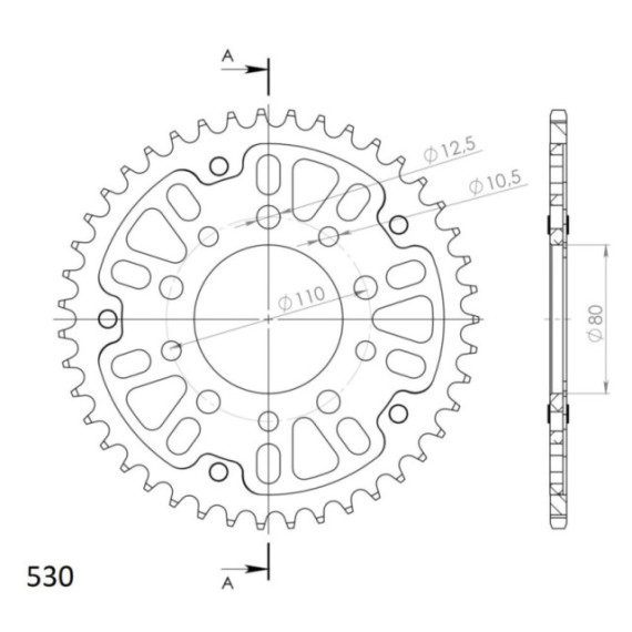 Supersprox Stealth Rear sprocket Gold 