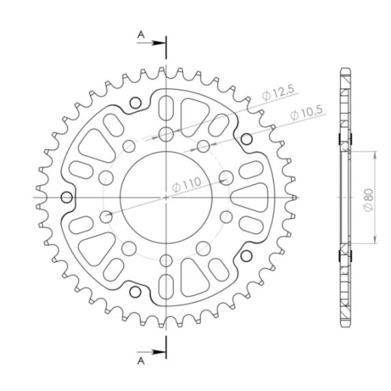 Supersprox Stealth Rear sprocket Red 