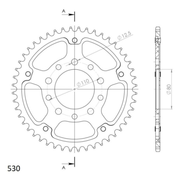 Supersprox Stealth Rear sprocket Gold 