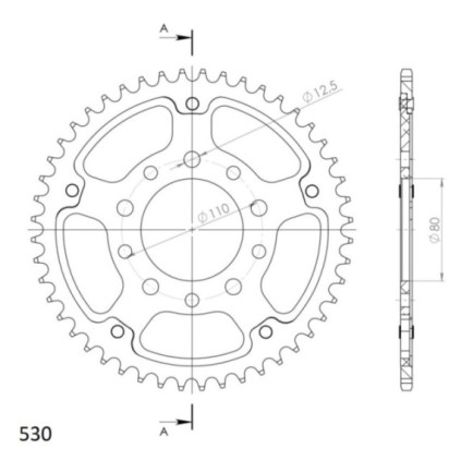 Supersprox Stealth Rear sprocket Gold 