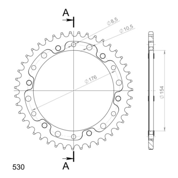 Supersprox Stealth Rear sprocket Gold 