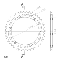 Supersprox Stealth Rear sprocket Gold 