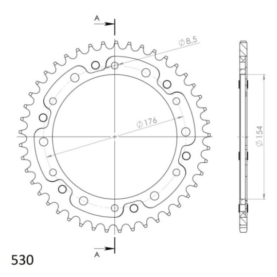 Supersprox Stealth Rear sprocket Blue  