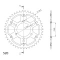 Supersprox Stealth Rear sprocket Gold 