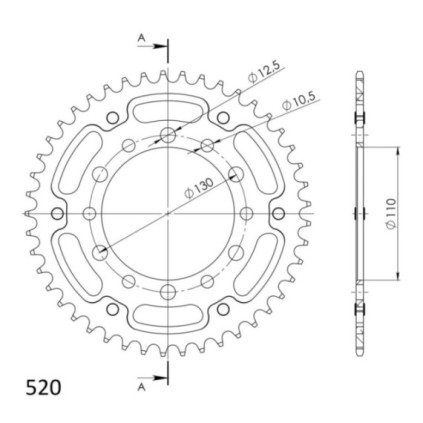 Supersprox Stealth Rear sprocket Gold 