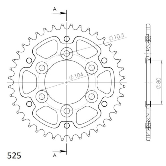 Supersprox Stealth Rear sprocket Blue  