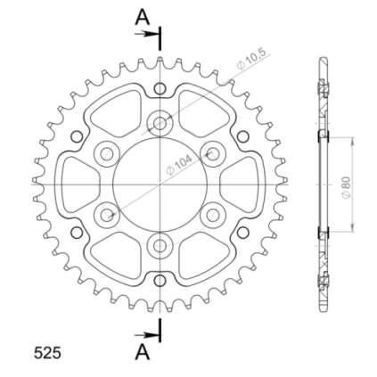 Supersprox Stealth Rear sprocket Blue  