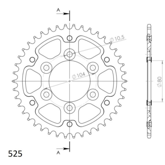 Supersprox Stealth Rear sprocket Blue  