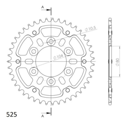 Supersprox Stealth Rear sprocket Blue  