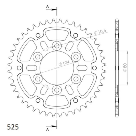 Supersprox Stealth Rear sprocket Blue  