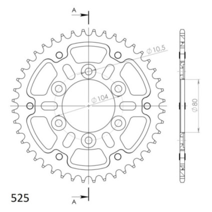 Supersprox Stealth Rear sprocket Red 