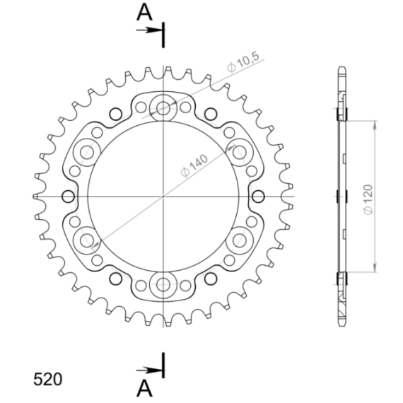 Supersprox Stealth Rear sprocket Black 