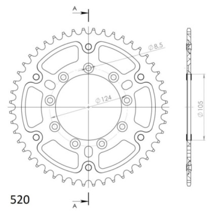 Supersprox Stealth Rear sprocket Blue  